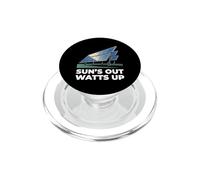 Sun's Out Watts Up Funny Solar Energy Panel Renewable PopSockets PopGrip for MagSafe