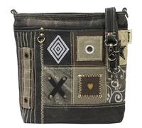 Sunsa Bags Women's Shoulder Bag Canvas & Leather Women's Bag Medium Handbag in Vintage Patchwork Design Khaki Green Women's Bag Crossbody Bag Gift Ideas for Women