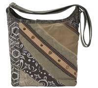 Sunsa Women's Bags. Canvas & Leather Shoulder Bag Hobo Bag Medium Handbag in Vintage Patchwork Design Women's Crossbody Bag Gift Ideas for Women