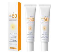 SUNSCREEN 2 Pcs Sunscreen SPF 50 Protection, Vitamin C Face Sun Cream SPF 50,Face Moisturiser for Daily & Outdoor Use,Lightweight & Quick Absorption