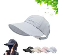 Sunscreen Baseball Hat for Unisex Wide Brim Outdoor Half Hollow Top Cap | UV Adjustable Lightweight Protection Sport Tennis Visor for Beach Hiking & Sports