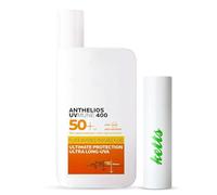 Sunscreen Bundle - LRP Anthelios UVMune 400 Ultra-Light Invisible Fluid SPF50+ 50ml + Ketts SPF15 Lip Balm | Non-Perfumed Sunscreen for Sensitive Skin | Travel size, Ideal for Holiday