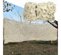 Sunscreen Camouflage Net, Camouflage Netting Beige,Garden Pergola Shade Net,Reinforced Camo Netting 4x4m 4x6m 4x7m,Military Decoration,Camping,Hunting(2x5m(6.6 * 16.4ft))