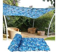 Sunscreen Camouflage Netting,Blue Camouflage Net,Camo Netting for Hunting | Military Reinforced Net,Car Covers,Shade Net,Oxford Cloth,for Army Outdoor Camping Themed Party Decorations