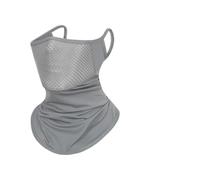 Sunscreen Face Mask KoKossi Summer Cycling Sunscreen Ice Silk Mask Neck Ear Protection Breathable Riding UV Resistant For Men Women Commuting(Dark gray)