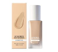 Sunscreen Foundation, Hydrating Skin Moisture, 30ml, Color Correcting Foundation, Face Primer For Mature Skin, Full Coverage Formula, For Indoor Outdoor Sports Wedding Daily Use