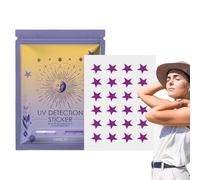 Sunscreen Patch - Set Of 24 UV Protection Sticker,Personal Care Supplies, Star Shaped Waterproof Sunscreen Reapply Reminder For Kids Adults