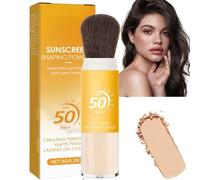 Sunscreen Setting Powder,SPF 50 Powder Sunscreen for Scalp,Suncream Brush,Scalp Sunscre/en Powd/er,Natural Matte Finish Sunscr/een,Mineral Face Pow/der,Sun Protection Pow/der,Sunscr/een Matte Po/wder