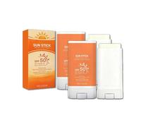 Sunscreen Stick SPF 50+ for Face & Body, Roll On Sunscreen with High UVA/UVB Protection, Portable Sun Cream Stick with Clear Finish, Non-Sticky for Daily Wear All Skin Types (2pc)