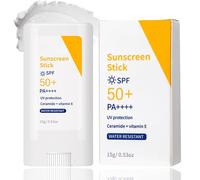 Sunscreen Stick SPF 50, Mineral Sunscreen, Invisible Sun Stick Face & Body, Ceramides SPF 50 Face Moisturiser Broad Spectrum UV Protection Sport & Travel Sun Cream, Non-Sticky & Water Resistant, 15G