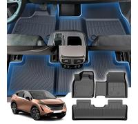 Sunsdrew Floor Mats for Nissan Ariya 2023 2024 2025 Accessories All Weather Ariya Floor Liner,1st&2nd Row Full Set Heavy Duty Car mats Black