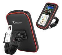 SUNSEATON 360-degree Rotating Waterproof Motorcycle Phone Support Holder, Motorbike Mount Case Stand Phone Holder, Universal Motorcycle Holder for Phones GPS Smaller than 6.2" (L, Red)