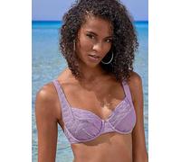 Sunseeker 'Loretta' Textured Pattern Underwired Bikini Top Black