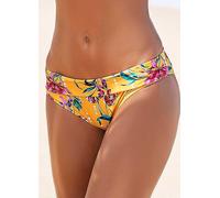 Sunseeker 'Modern' Turn-Up Waistband Bikini Bottoms Yellow Print