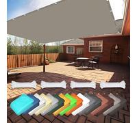 Sunsegel Rectangle Waterproof 5x8m98% UV Protection Sun Shade Canopy for Patio Garden Balcony - Multiple Sizes with Tension Cords Taupe Color