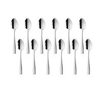 SUNSENGEUR Tea Spoons 12-Piece Autograph Dinnerware Set Stainless Steel Set Use for Home, Kitchen, Restaurant- 5.3 Inches, Silver