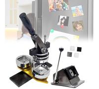 Sunseota 2x2in Square Photo Fridge Magnet Maker Machine, DIY Magnet Button Press Machine+Paper Cutter+100pcs Consumables, Custom Magnet Button & Badges