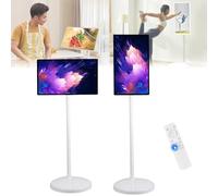 Sunseota 32 Inch Mobile Smart Touch Screen 1080p Portable Monitor with 20MP Webcam - 8+128G, 15000mAh Battery Operated, 10H Life Time, 360° Rotating Touch TV, Remote Control