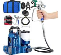 Sunseota 500W Cordless Airless Paint Sprayer - 21V Lithium Battery Powered Handheld Spray Gun with 1.2L Hopper, 15MPa Max Pressure & 6-Speed Adjustment for DIY Painting Projects 1battery