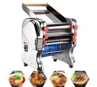 Sunseota Electric Fresh Pasta Maker, Stainless Steel Pasta Roller, Commercial Bakery Mixer, Multifunctional Noodle Press, Electric Pasta Rolling Machine for Kitchen Utensils 200