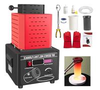 Sunseota Electric Gold Melting Furnace, 1600℃ /2912℉ Digital Melting Furnace Machine, Metal Casting Kit With Graphite Crucible, 5000W Smelting Furnace, Smelting Time 3-5 Minutes Red-3kg