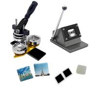 Sunseota Fridge Magnet Button Maker Machine with Paper Cutter, 50 mm Button Maker Machine with 100 Sets of Consumables, Diy Fridge Photo Magnet Machine for Picture Badge Button,Gift Button,Team Badge