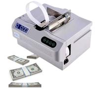 Sunseota Intelligent Banknote Bundling Machine Currency Strapping Tool Currency Bundle Strapping Bundling Money Packer for Bank Automatic Small Cross Binding Machine