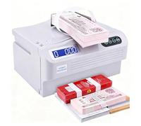 Sunseota Intelligent Banknote Bundling Machine Currency Strapping Tool Currency Bundle Strapping for Bank Automatic Small Cross Binding Machine Paper Tape Money Strapping Bundling Money Packer