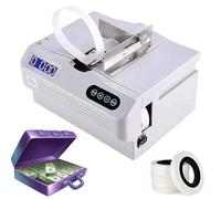 Sunseota Intelligent Banknote Bundling Machine Currency Strapping Tool Currency Bundle Strapping for Bank Automatic Small Cross Binding Machine Paper Tape Money Strapping Bundling Money Packer