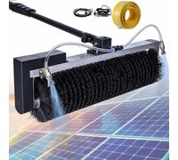 Sunseota Water Fed Solar Panel Cleaning Kit,Electric Rolling Cleaning Kit,Hand-held Outdoor Solar Panel Washing Rotation Brush 360° Adjustable Angle,for Fish Pond Photovoltaic Power Station 5.5m/18ft