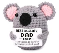 SUNSESS Christmas Birthday Dad Gifts from Daughter Son, Handmade Crochet Koala Fathers Gifts, Funny I Love You Gift for Dads Bonus Step Fathers Christmas Mens Stocking Stuffers Emotional Cute Decor