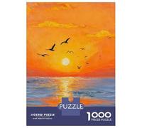 Sunset 1000 Pieces Premium Cardboard Classic Wild Goose Puzzle for Budget Shoppers Mindfulness Family Game Night 38x26cm/1000pcs