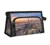 Sunset Aerial France Paris Travel Makeup Bag for Women Men Kids Girls Boys Paris Multipurpose Wash Pouch Bag Toiletry Cosmetic Toiletries Shower Bag Organizer