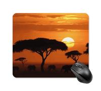 Sunset African Savanna Square Mouse Pad Portable Computer Mousepad with Non-Slip Rubber Base 25 * 30cm Ultra-Thin Gaming Mouse Mat for Computer Laptop Office Desk Accessories