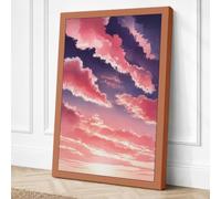 Sunset Among the Clouds Canvas Wall Art Print 30x20 Inch (76 x 51 cm)