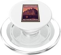 Sunset Amsterdam Netherlands Dusk Dawn Travel Art Graphic PopSockets PopGrip for MagSafe