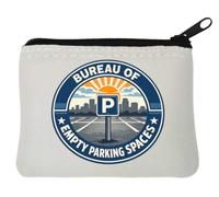 Sunset and Empty Urban Parking Lot Sign Neoprene Coin Purse Pouch 10x11cm White