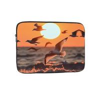 Sunset and Seagulls Patterned Laptop Case - 10 inch Slim and Portable, Suitable for Office Travel and Commute