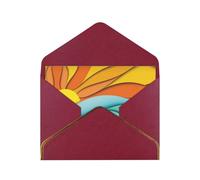 Sunset And Sunrise With Ocean Sea Waves Greetings Romantic Card With Envelopes, Send To A Close Friend,Phnom Penh Pearl Paper Greeting Card