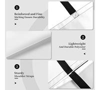 Sunset And Sunrise With Ocean Sea Waves Print Lightweight Tote Reusable Grocery Shopping Bag Versatile Beach Travel Accessory