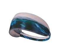 Sunset And Sunrise With Ocean Sea Waves Sports Headband For Men Women Tennis Sweat Band For Workout Sports Headbands Elastic For Running