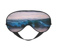 Sunset and Sunrise with Ocean Sea Wavesprint Travel Office Airplane Night Sleep Shading Blindfold Adjustable Strap Eye Mask