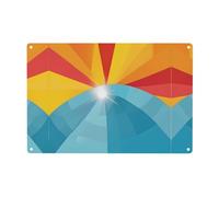 Sunset And Sunrise With Sea Waves Print Metal Tin Sign Personalized Garden Tin Signs Art Plaque Poster Wall Decor For Home Bedroom Living Room Club Coffee Shop Decoration
