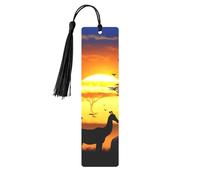Sunset Animals Printed Metal Bookmarks S - Black Lightweight Aluminium Book Marker for Books, Journals & Gifts, Ideal Book Lovers, Holiday Decor & Crafts
