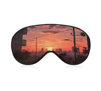 Sunset Apartments Eye Mask, Side Sleeping Mask Light Blindfold Sleeping Mask Nose Pad and Elastic Band for Children Women and Men