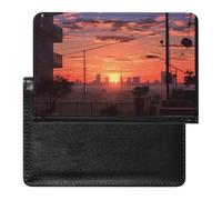Sunset Apartments Passport Cover Protector Rfid Blocking Passport Holder Id Card Holder Secure Travel Wallet Organizer for Passport Tickets Credit Cards, style, One Size