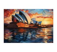 Sunset Architecture Jigsaw Puzzles for Adults 300 Pieces Educational Toys Challenging Game 300 Piece Puzzles for Adults for The Whole for Women Gifts for Men