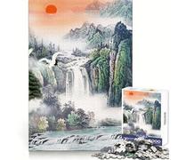 Sunset Asian Landscape 1000 Piece Jigsaw Puzzles for Teenagers Jigsaw Solid Logic Toy Calm Fun Precision Cut Santa Wish Item 50x75cm