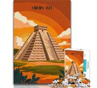 Sunset at Chichen Itza 1000 Pieces Jigsaw Puzzles For Teens And Adults,Educational Toys Is Ideal As A Gift for The Whole Family 50x75cm