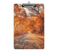 Sunset at Country Road A4 Size Clipboard Funny Aesthetic Working Studying Letter Standard Clip Board 12.5×8.5 in Hardboard for School Classroom Kids Writing Drawing